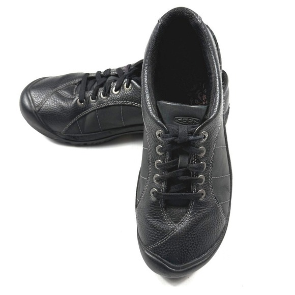 Shoes - KEEN Presidio Womens Black‎ Leather Suede Walking Shoes Sneakers Size 9.5